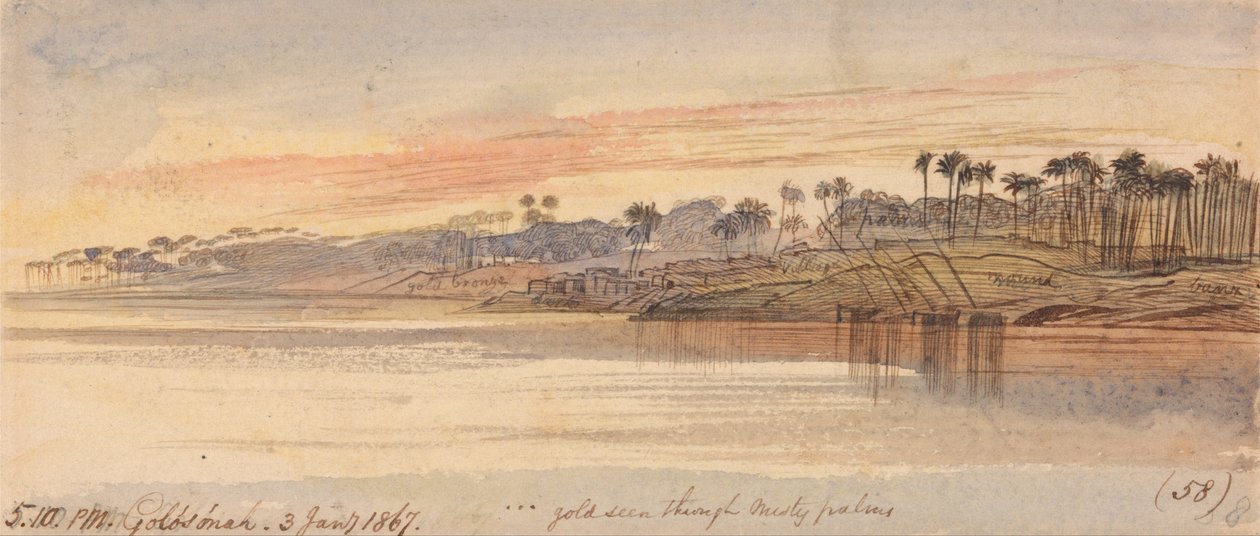 Golosoneh, 5:10 pm, January 3, 1867 by Edward Lear