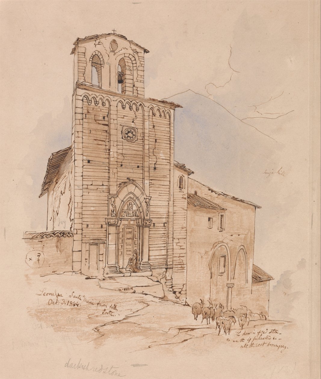 Leonessa, 3 October 1844 by Edward Lear