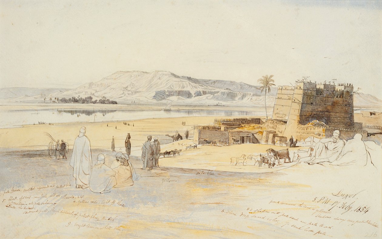 Luxor, 17th February 1854 by Edward Lear