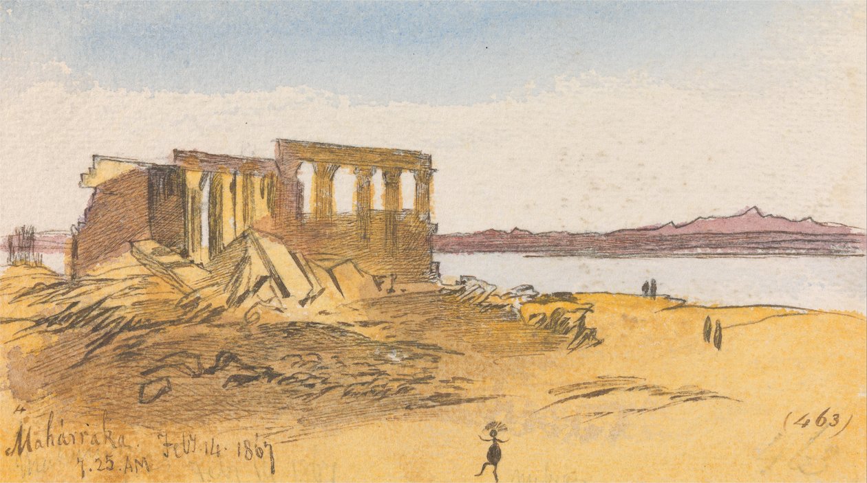 Maharraka, 7:25 am, 14 February 1867 by Edward Lear