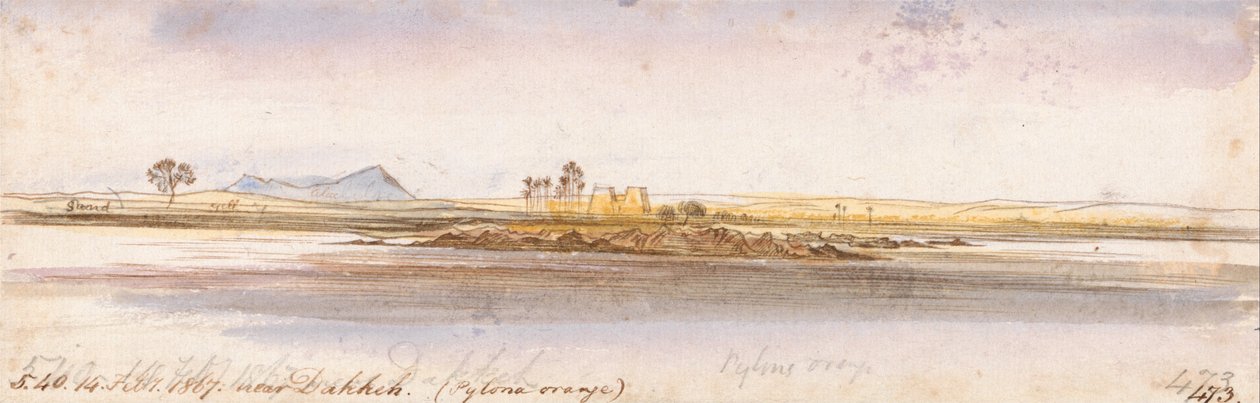 Near Dakkeh by Edward Lear
