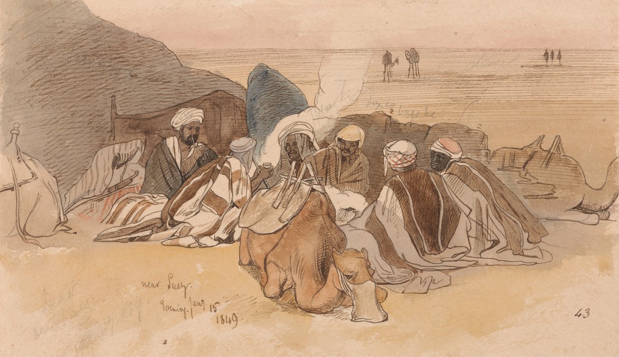 Near Suez, evening, 15 January 1849 by Edward Lear