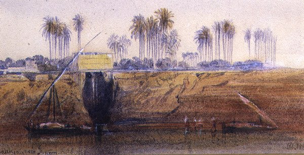 Sakkia, near Ibreem, 6th February 1865 by Edward Lear