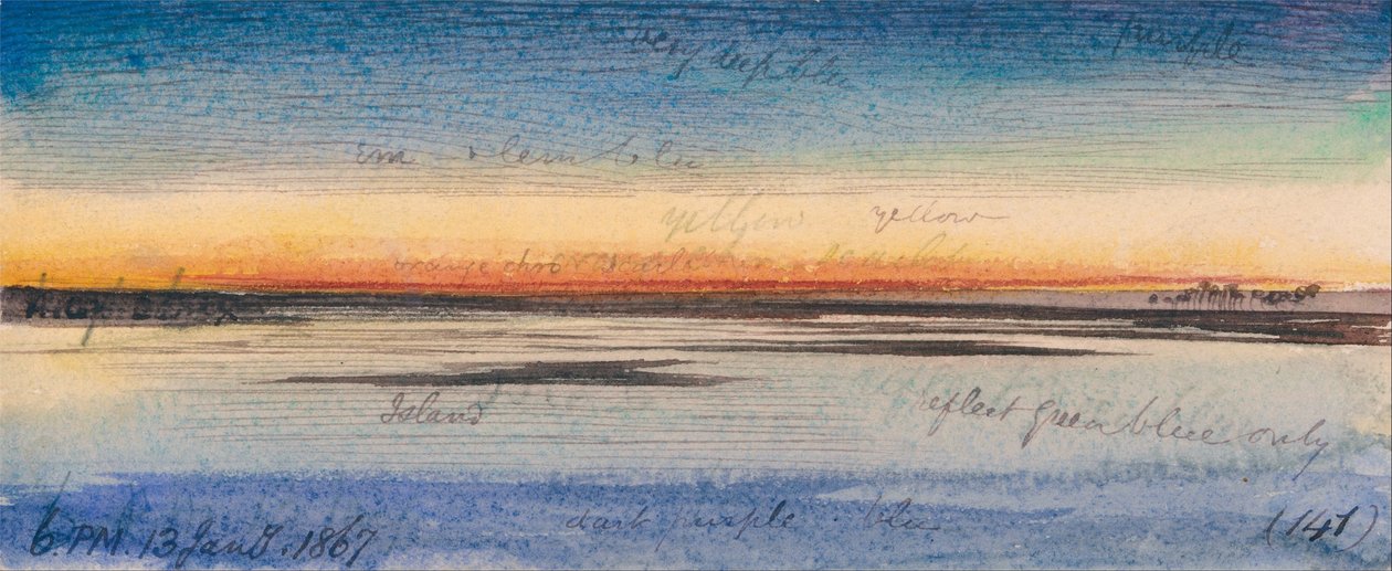 Sunset Along the Nile by Edward Lear