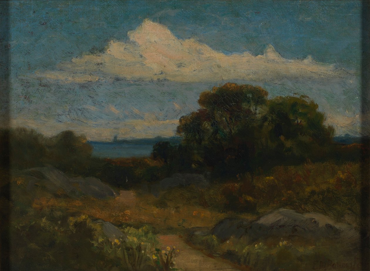 Landscape (Trees and Rocks by Lake) by Edward Mitchell Bannister