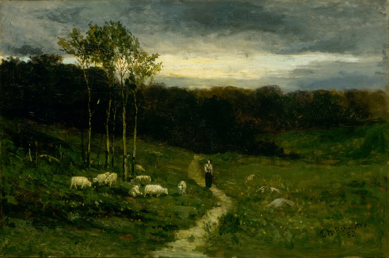 Woman Walking Down Path by Edward Mitchell Bannister