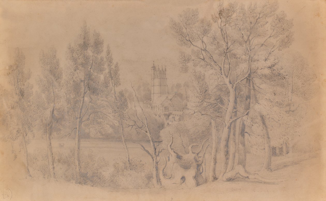 Landscape with Church by Edward Pretty