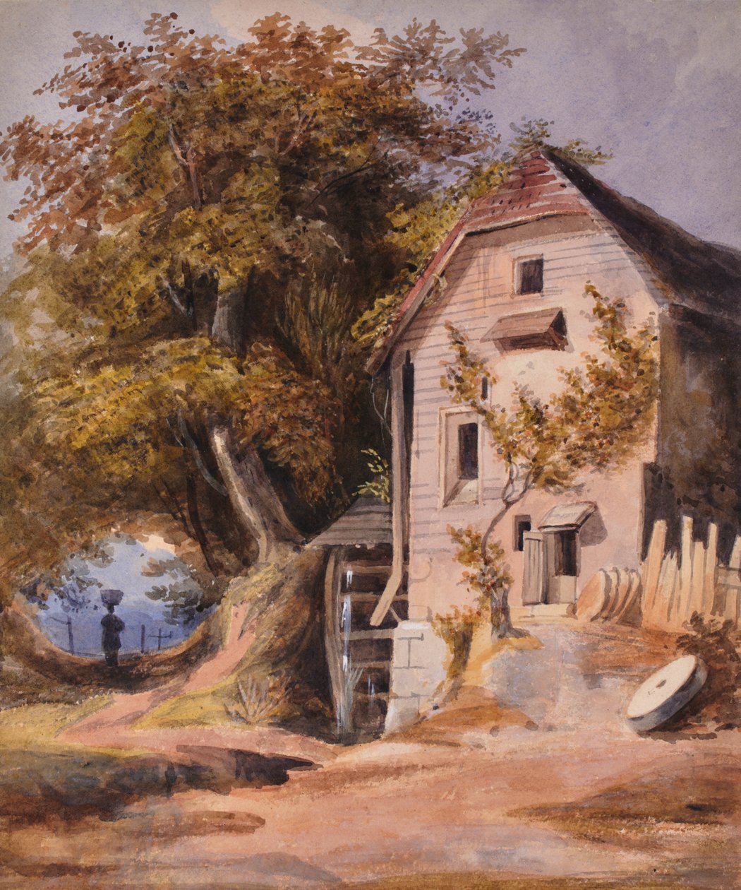 Landscape with watermill by Edward Pretty