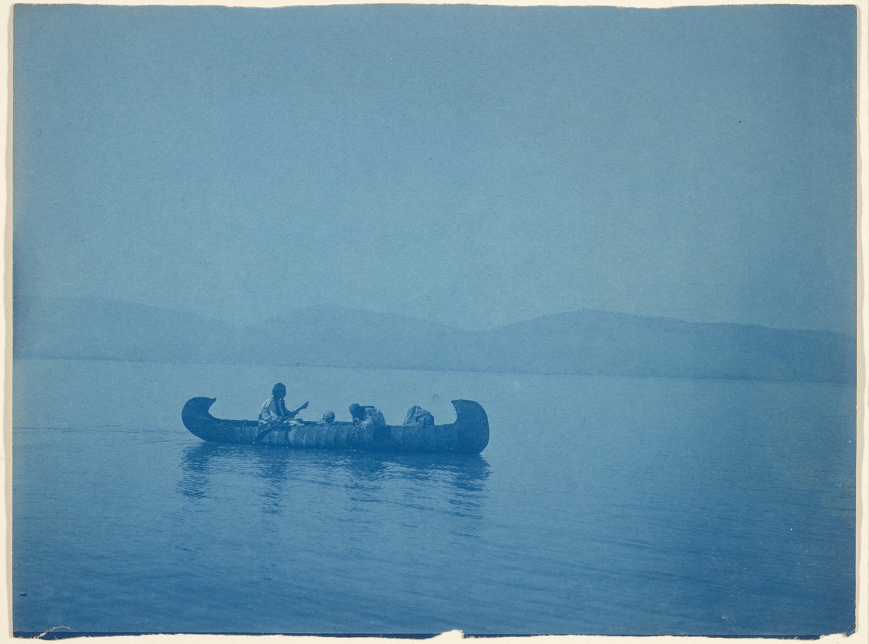 Crossing the Lake - Kutenai by Edward S. Curtis