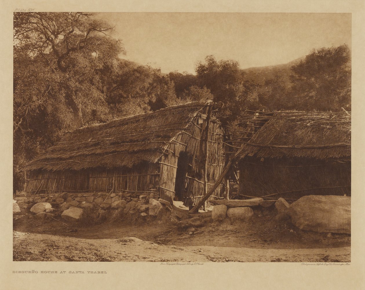 Diegueño House at Santa Ysabel by Edward S. Curtis