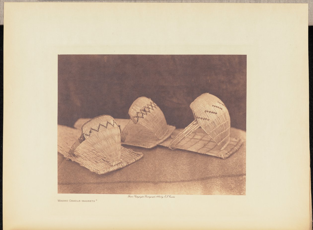 Washo Cradle-baskets by Edward S. Curtis
