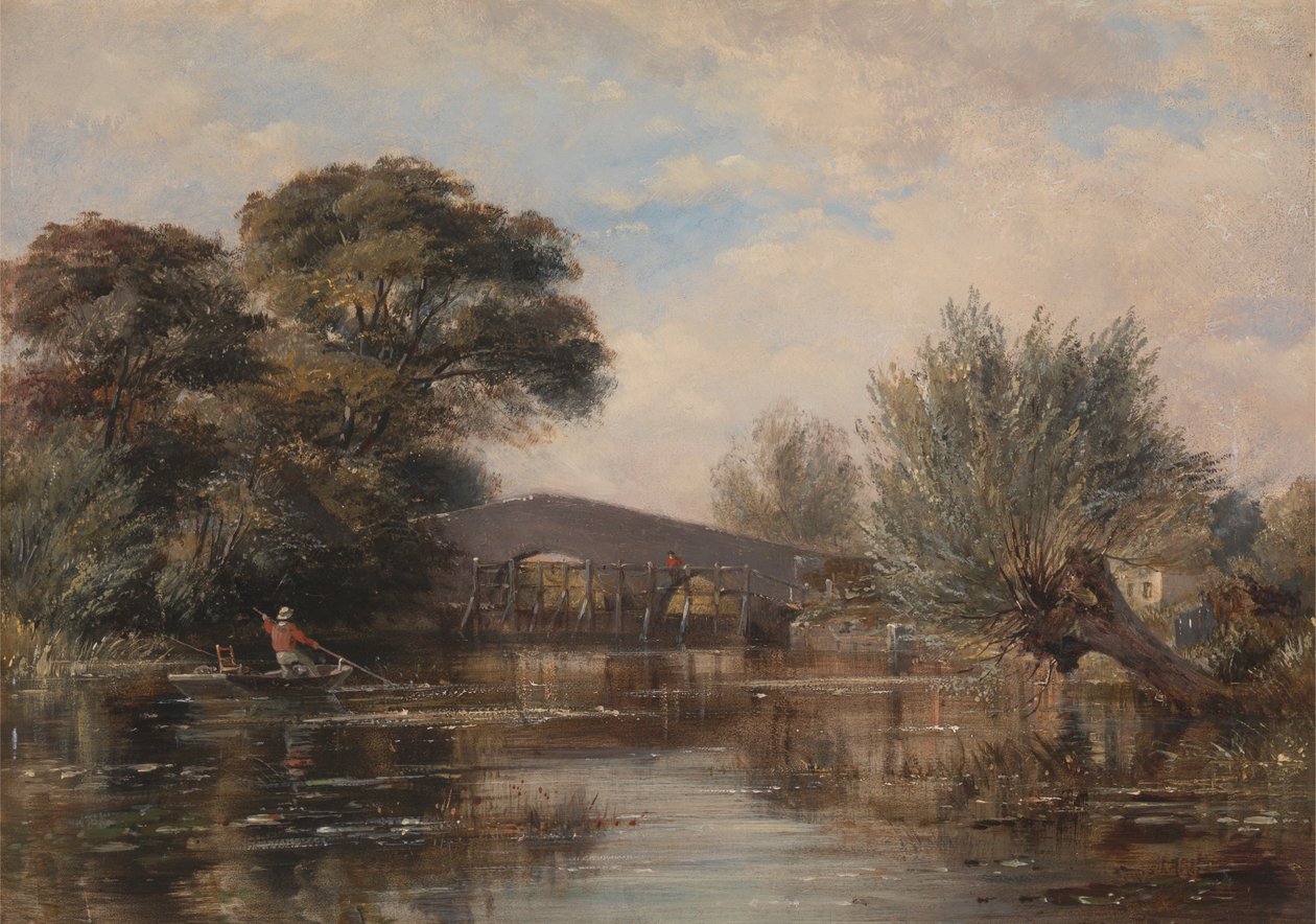 Godstow Bridge near Oxford by Edward William Cooke