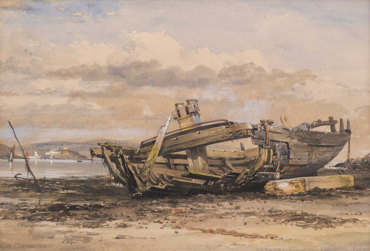 Wreck in Plymouth Sound by Edward William Cooke