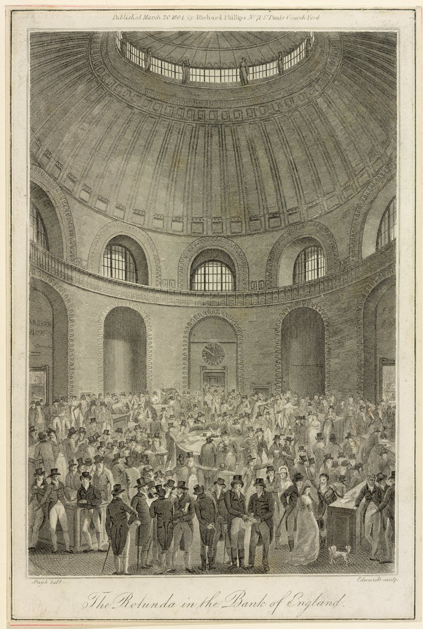 Rotunda at the Bank of England, 1804 by Edwards
