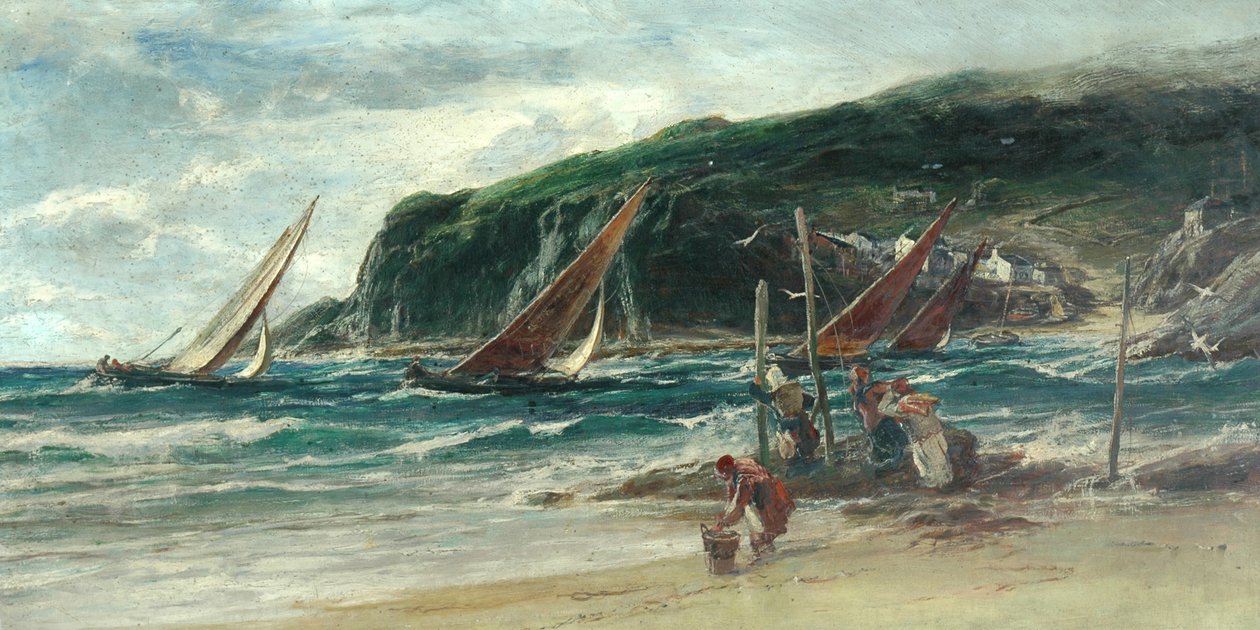 On the Yorkshire Coast, a Breezy Day by Edwin Ellis