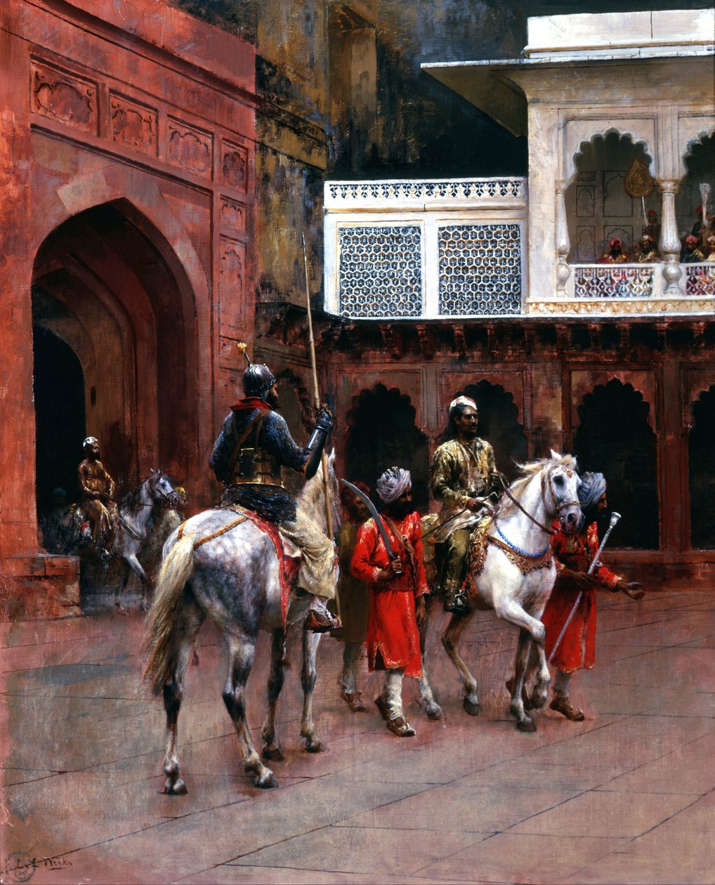 Indian Prince, Palace of Agra by Edwin Lord Weeks