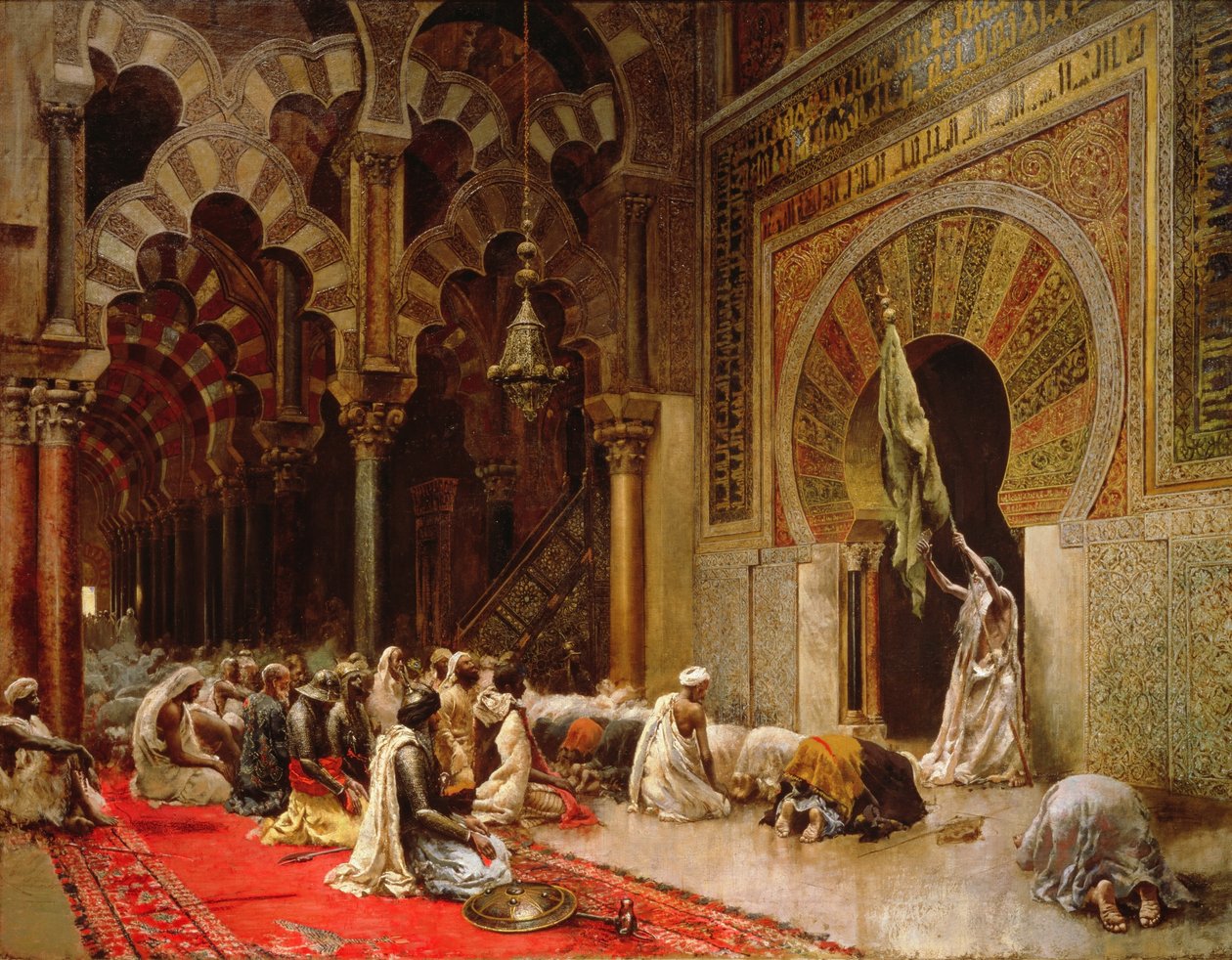 Interior of the Mosque at Cordoba, c.1880 by Edwin Lord Weeks