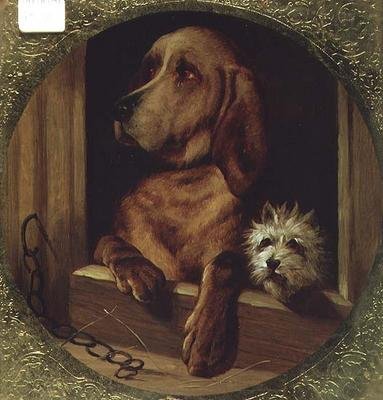 A Shared Kennel by Edwin (after) Landseer