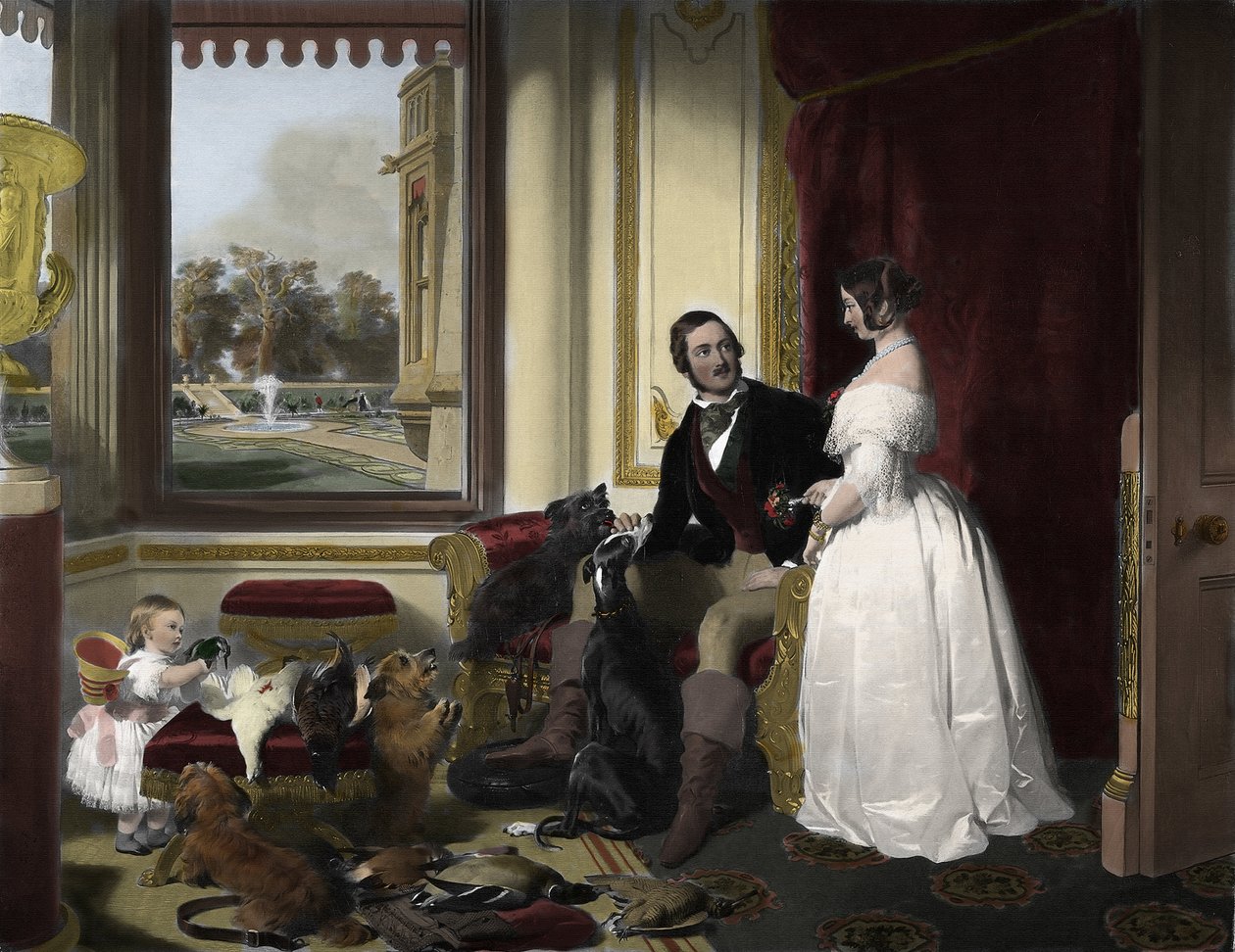 Windsor Castle in Modern Times by Edwin (after) Landseer