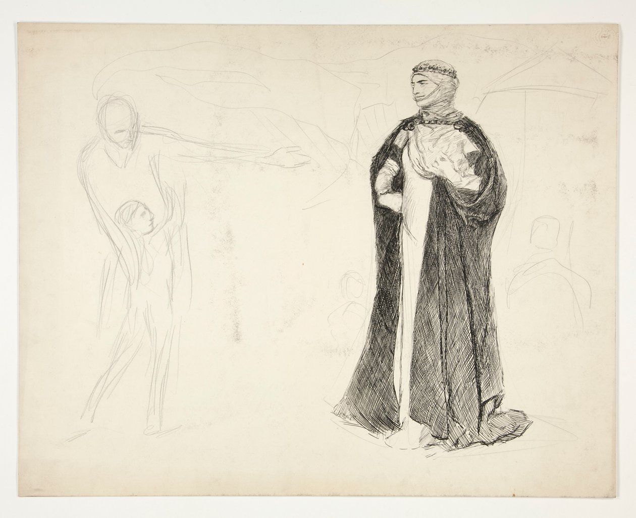 Early Study for King John by Edwin Austin Abbey