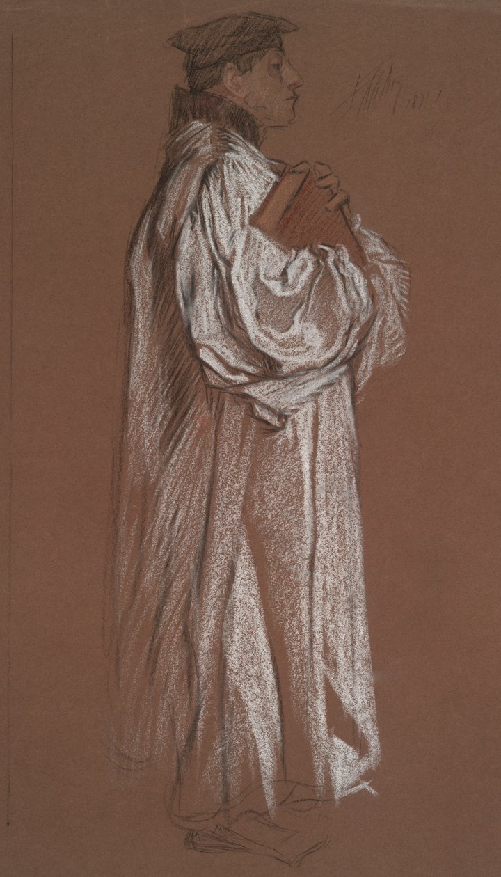 Figure for Trial of Catherine by Edwin Austin Abbey