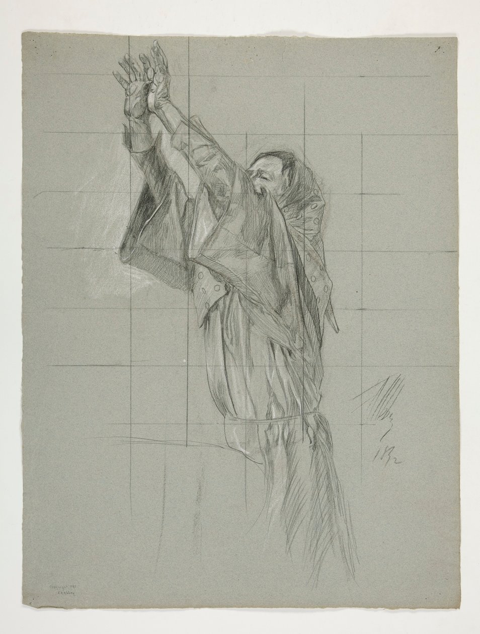 Figure Study for King Arthur by Edwin Austin Abbey