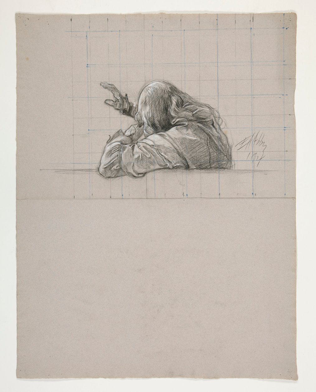 Figure Study for King Arthur by Edwin Austin Abbey