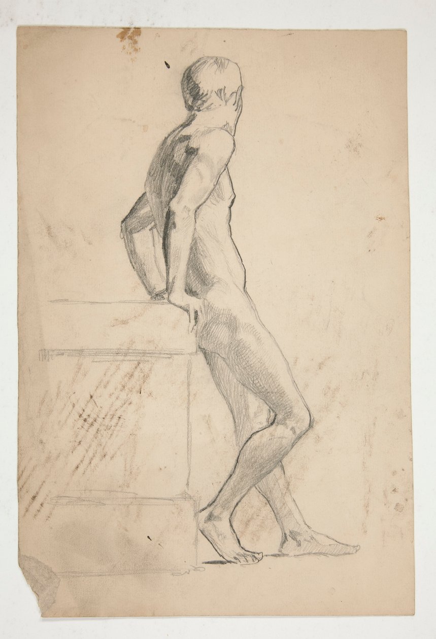 Nude Male Figure Study, Life Class by Edwin Austin Abbey