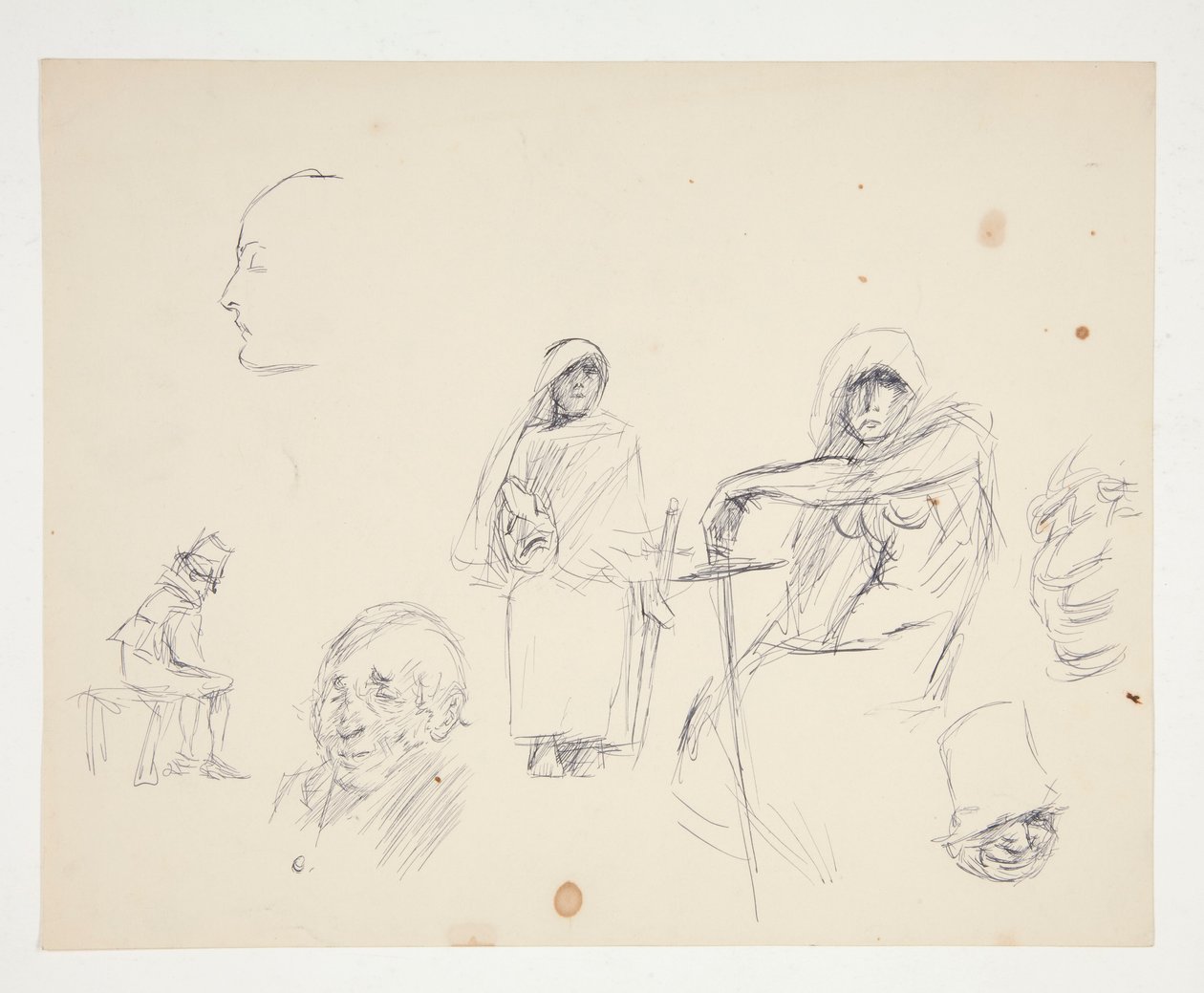 Sheet of Figure Studies by Edwin Austin Abbey