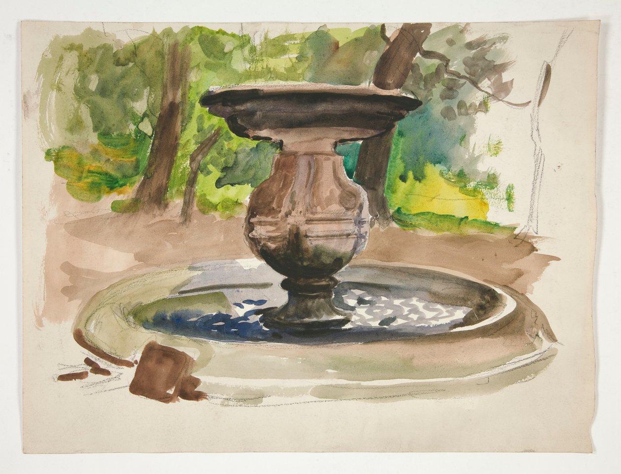 Study of a Fountain by Edwin Austin Abbey
