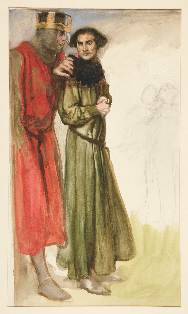 Unidentified Shakespeare scene (two men) by Edwin Austin Abbey