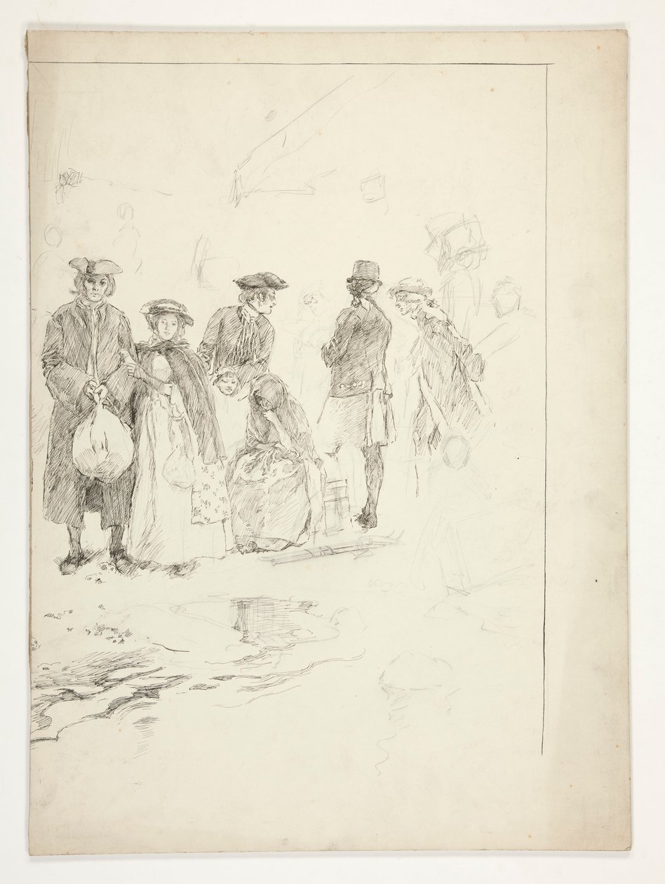 Untitled Illustration to Oliver Goldsmith by Edwin Austin Abbey