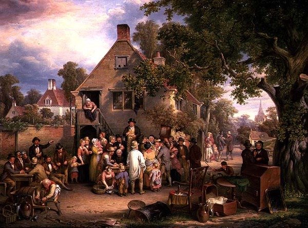 A Village Auction by Edwin Cockburn