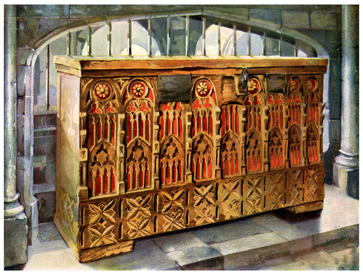 14th Century Buttressed Coffer by Edwin Foley