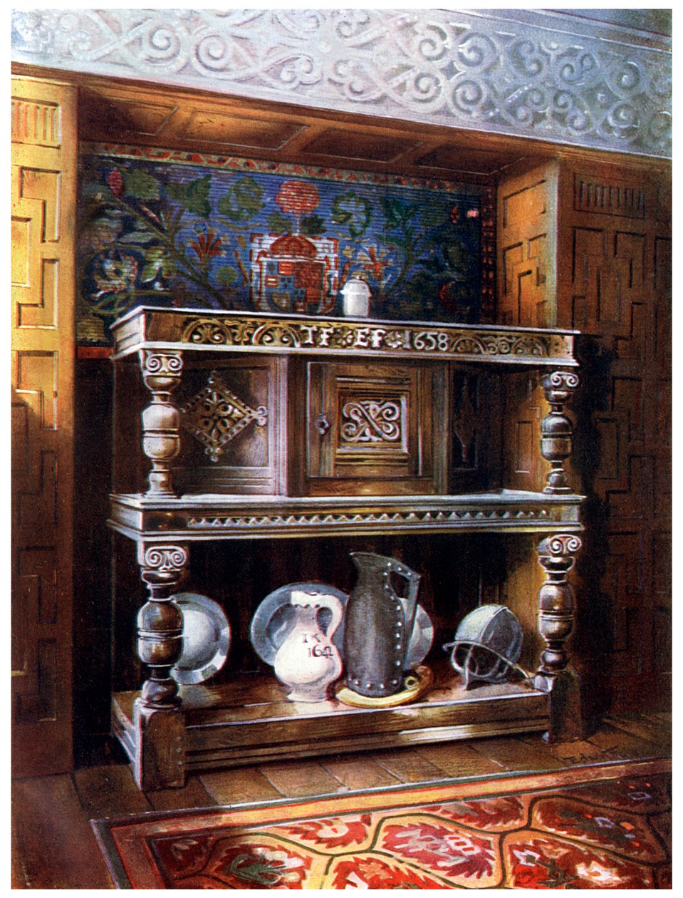 Court Cupboard Buffet, 1910 by Edwin Foley