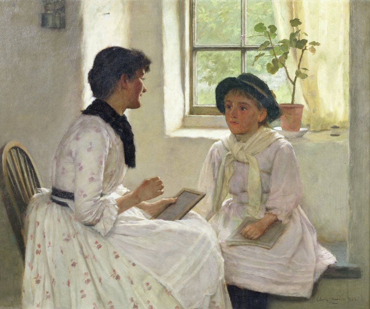 The Lesson, 1889 by Edwin Harris