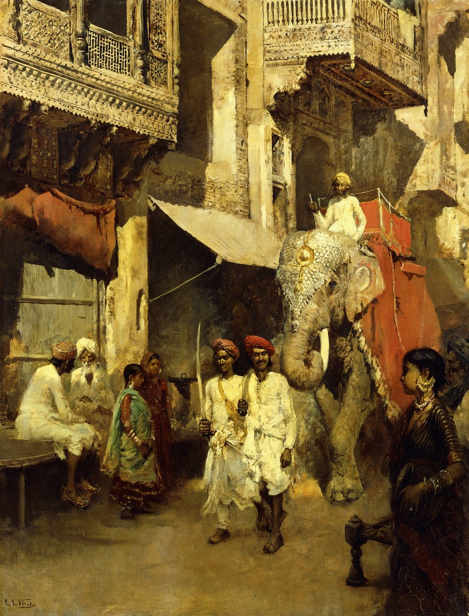 Promenade on an Indian Street by Edwin Lord Weeks