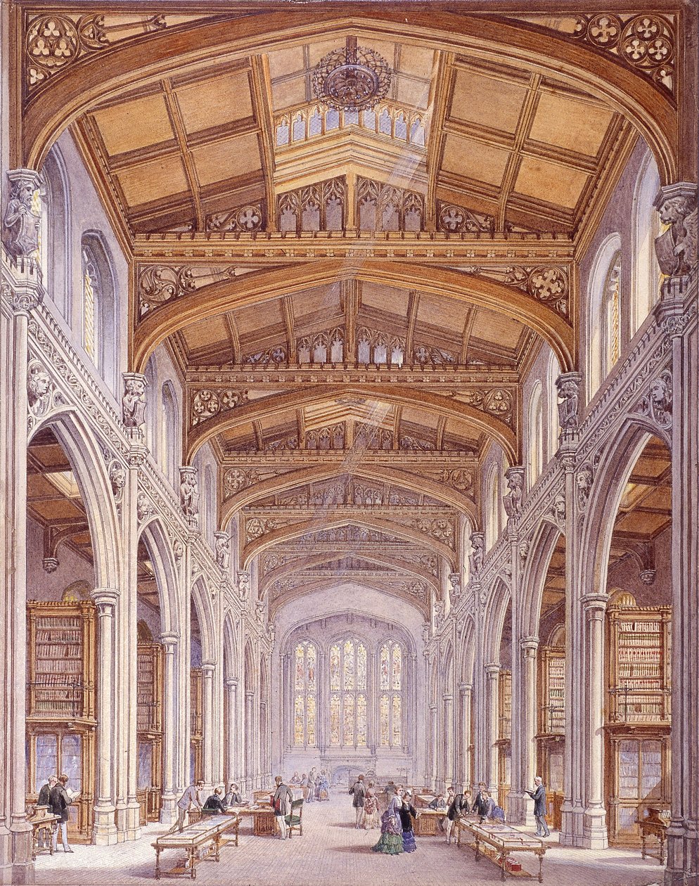 Guildhall Library, London by Edwin Thomas Dolby