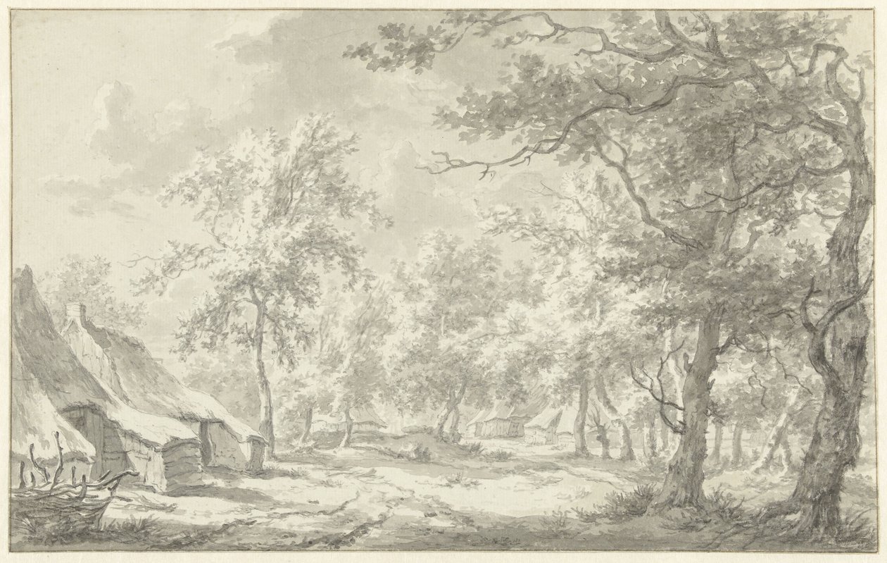 Farms in Eext (Drenthe) by Egbert van Drielst