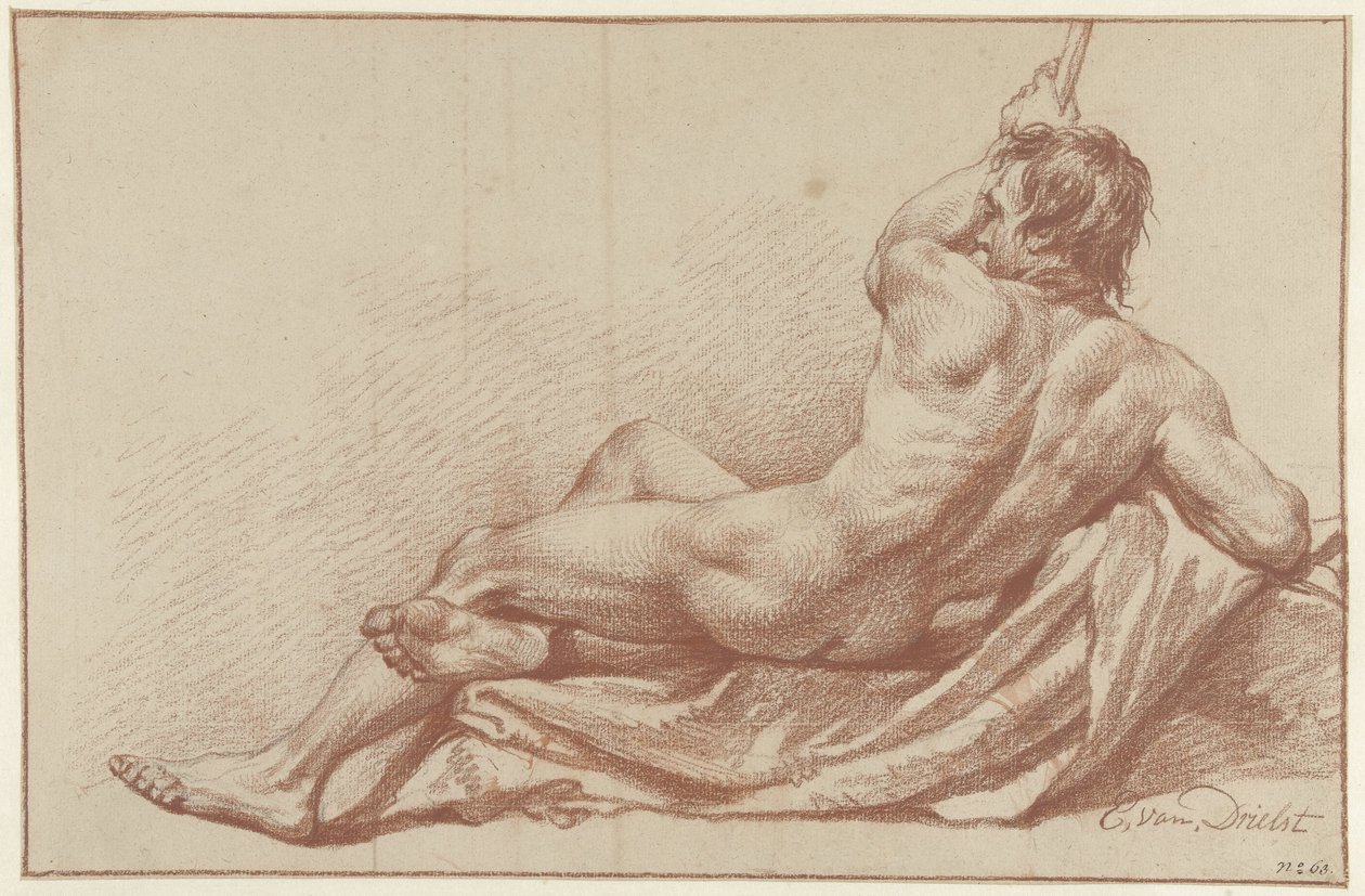Reclining Academic Nude by Egbert van Drielst