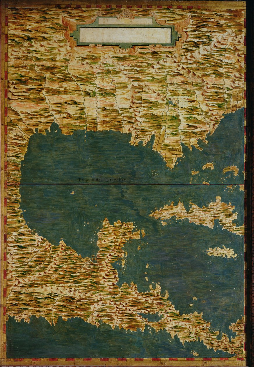 Map of Mexico and Central America by Ignazio Danti