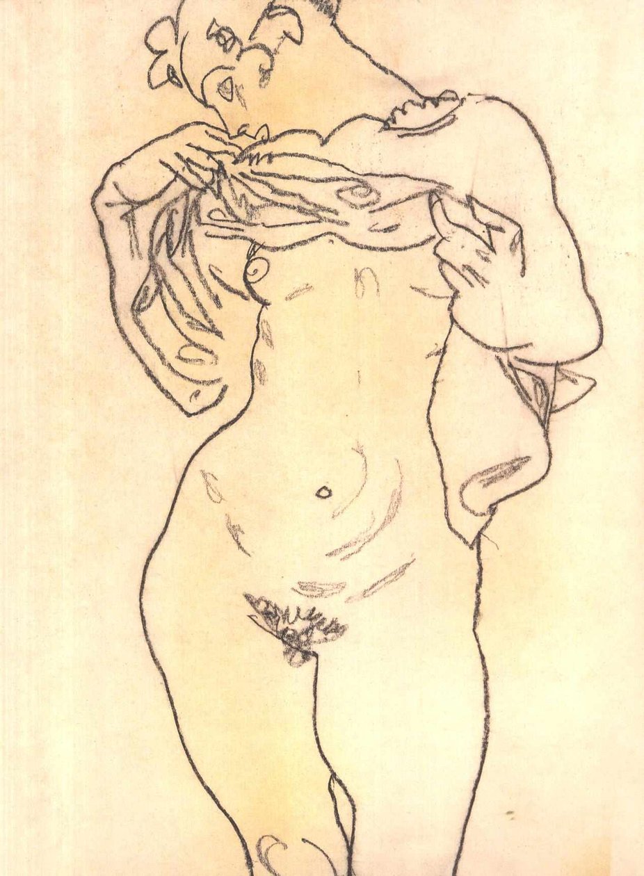 Nude by Egon Schiele