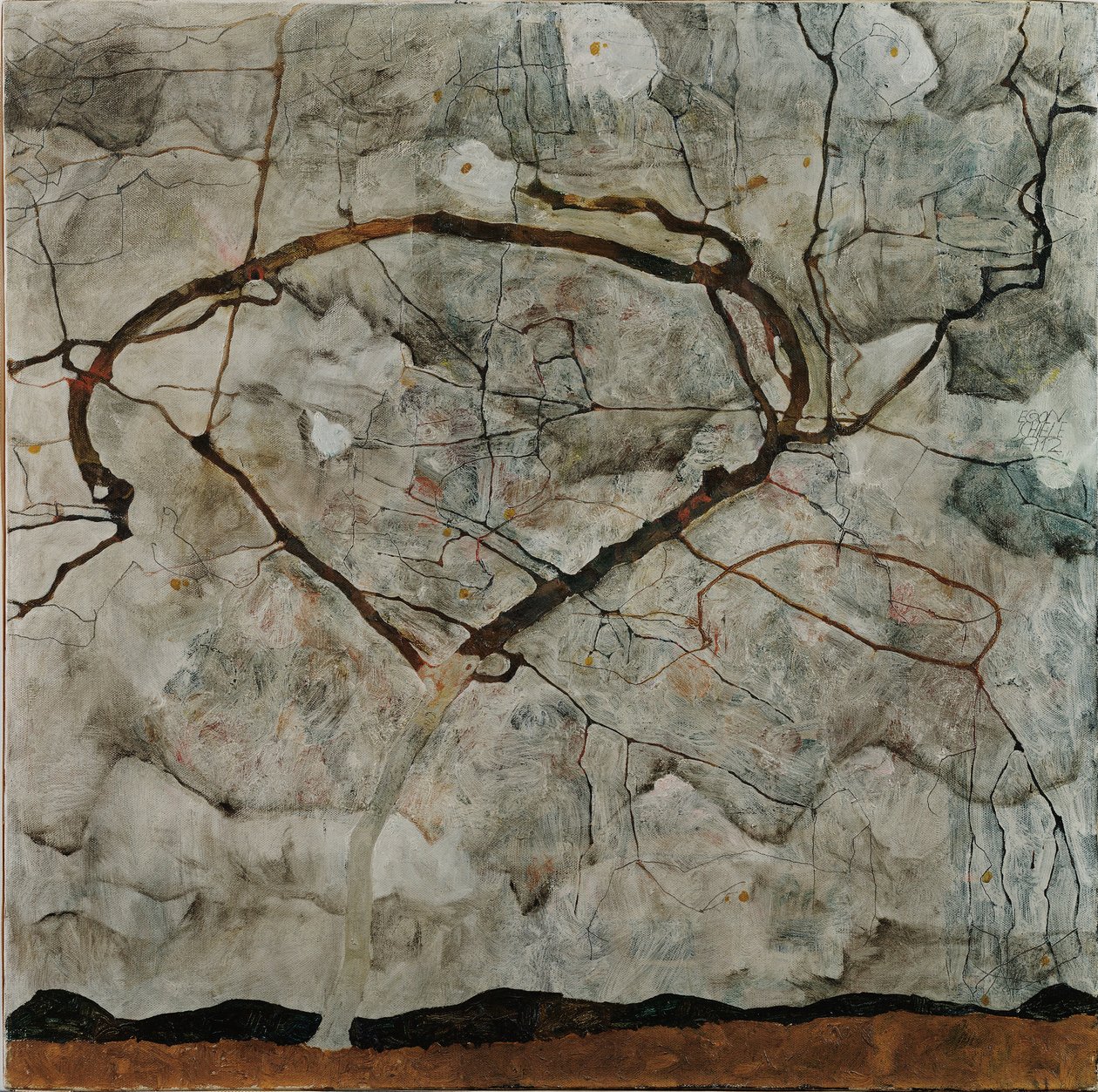 Autumn Tree in Stirred Air (Winter Tree) by Egon Schiele