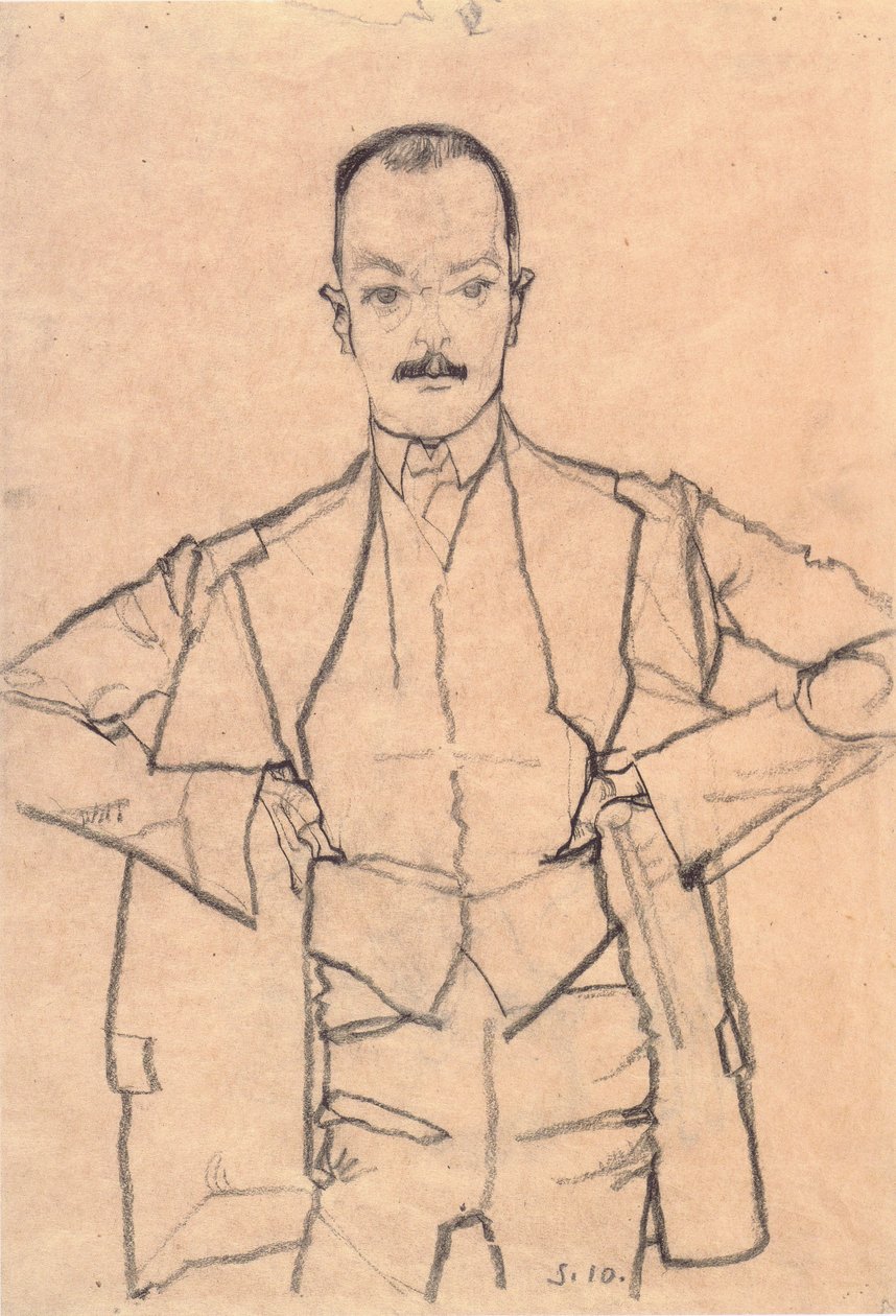 Portrait of Arthur Roessler by Egon Schiele