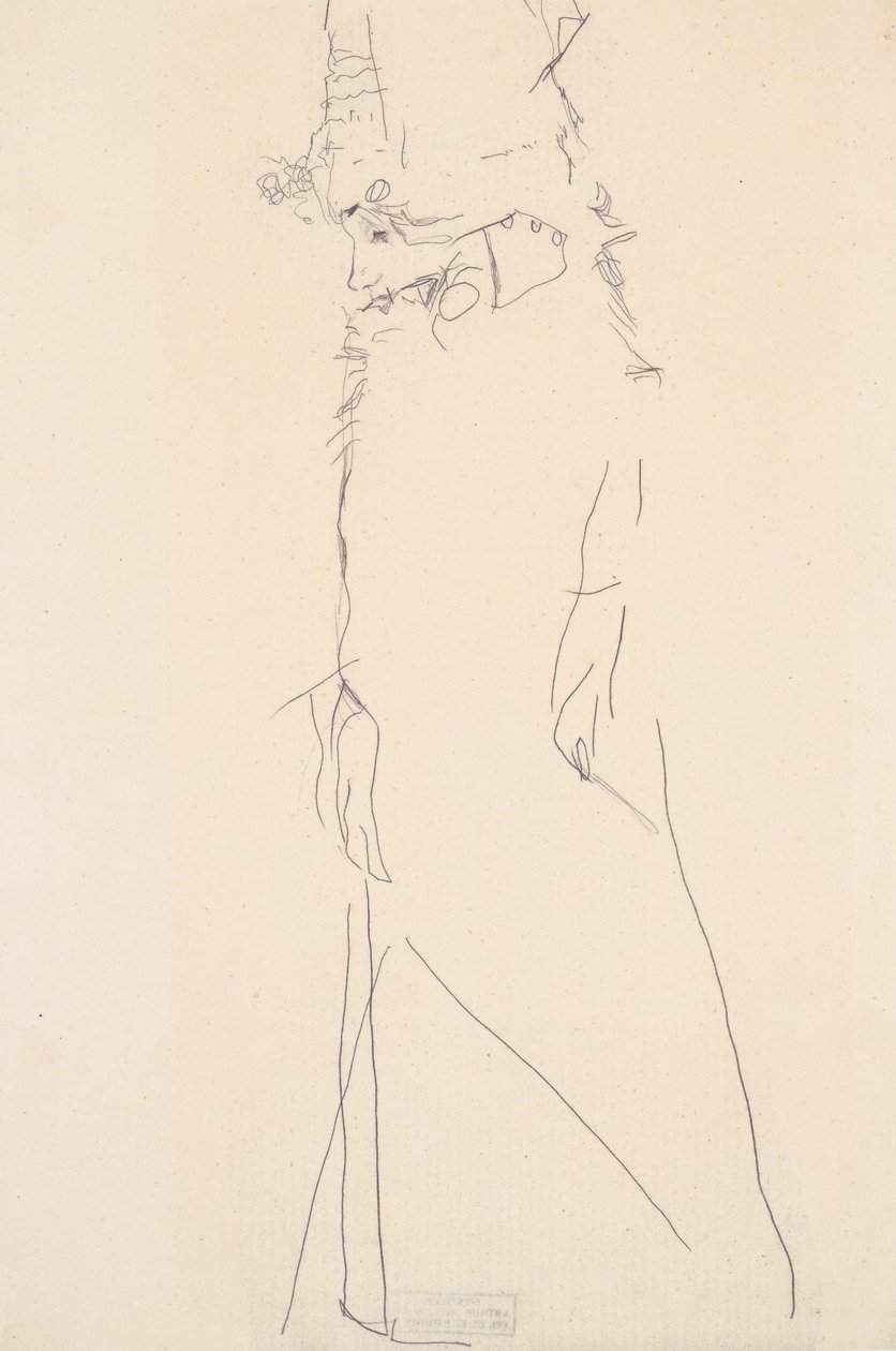 Portrait of Gerti Schiele with Closed Eyes by Egon Schiele
