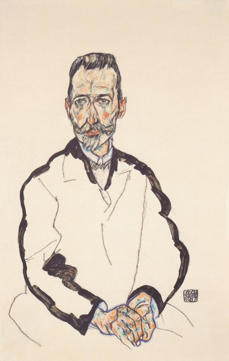 Portrait of Heinrich Benesch by Egon Schiele
