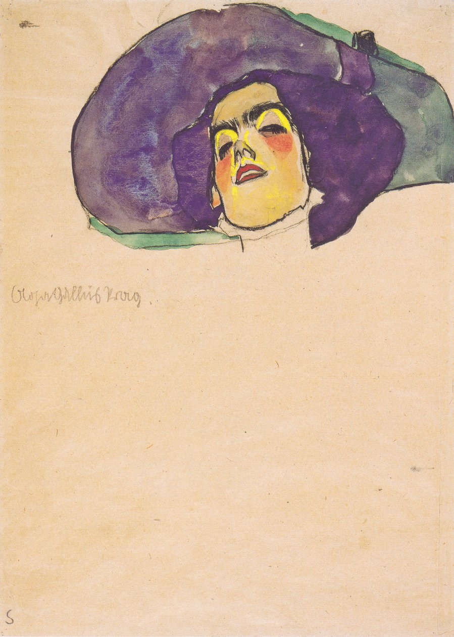 Portrait of Olga Gallus, Prague by Egon Schiele