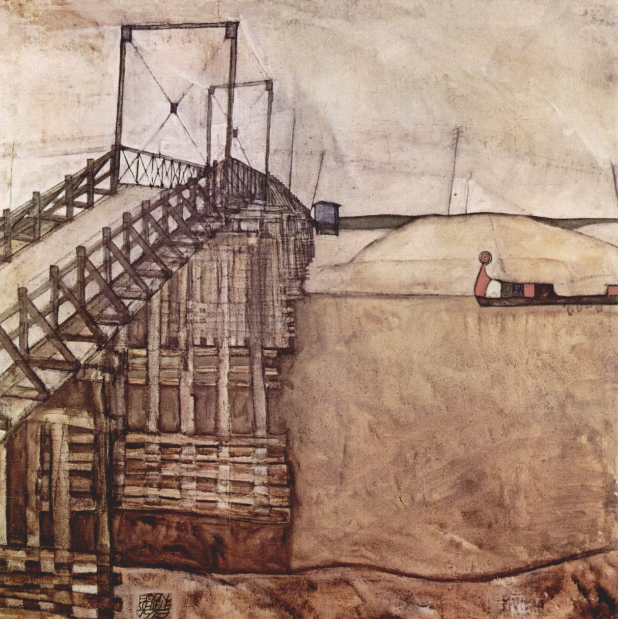 The Bridge by Egon Schiele