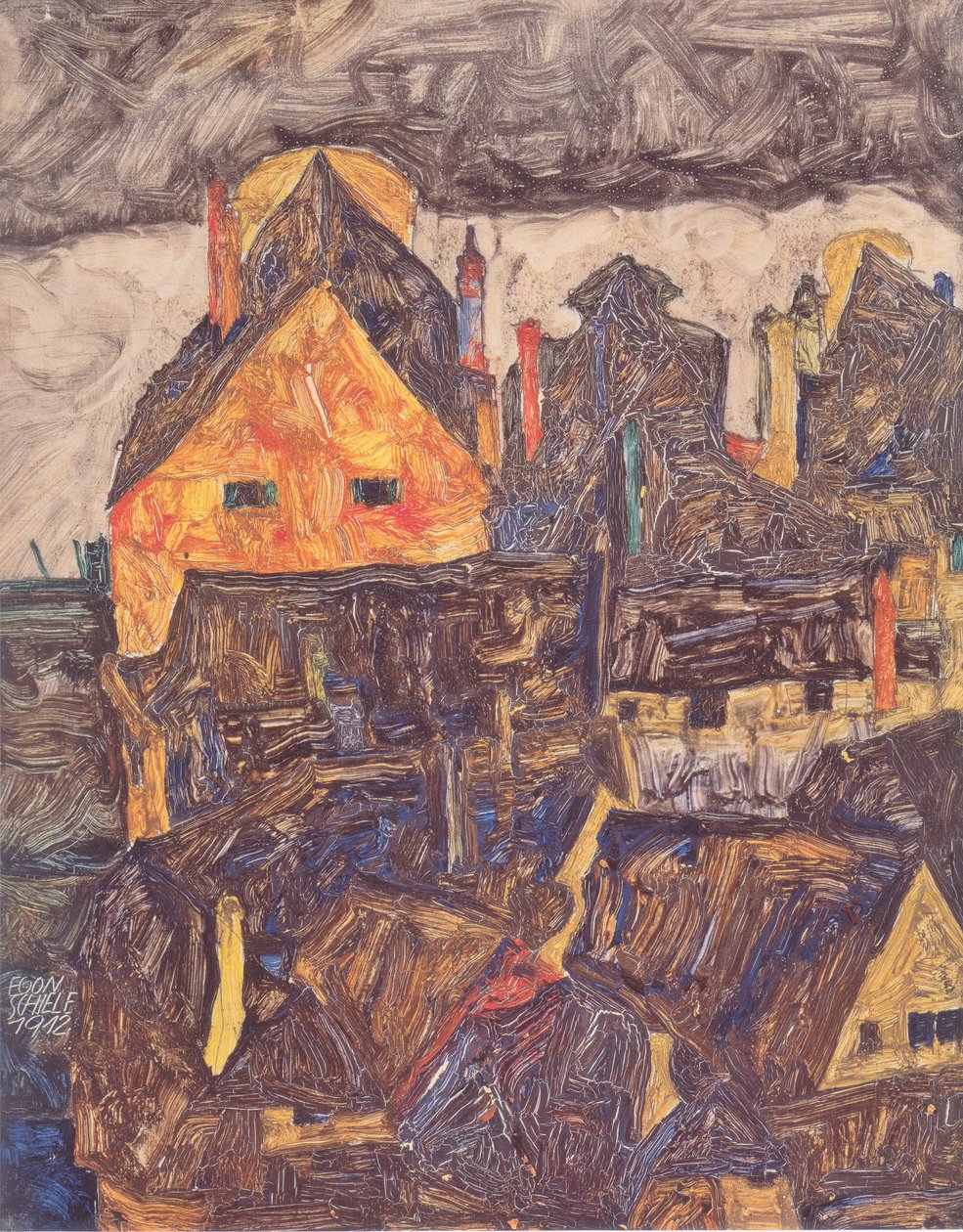 The Old City I (Dead City V) by Egon Schiele