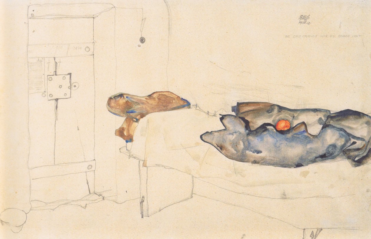 The One Orange was the Only Light by Egon Schiele